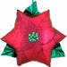 26-Inch Poinsettia Shaped Foil Balloon