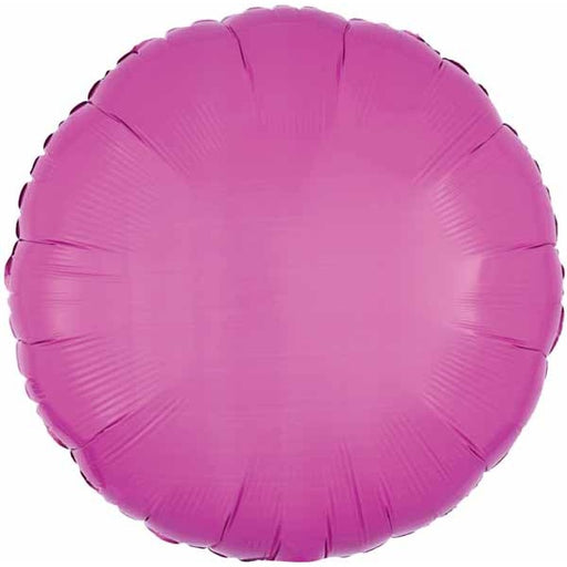 18 Inch Bright Bubble Gum Pink Round Foil Balloon