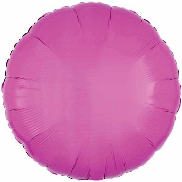 18 Inch Bright Bubble Gum Pink Round Foil Balloon