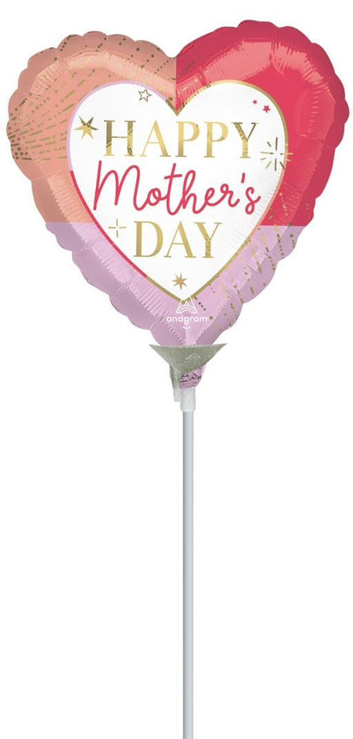 Colorful Mother's Day 9" Heart Foil Balloon