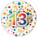 Number 13 Milestone Foil Balloon, 18 Inch