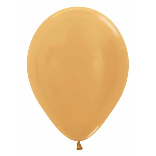 Sempertex 11 Inch Metallic Gold Latex Balloons, 50 Pack