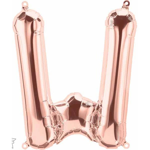 34-Inch Rose Gold Letter W Balloon