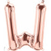 16-Inch Rose Gold Letter W Balloon