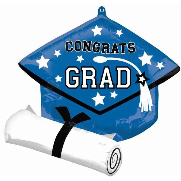 True to School Blue 25" Graduation Foil Balloon