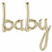 "46" Script Pkd Baby Crib In White Gold"