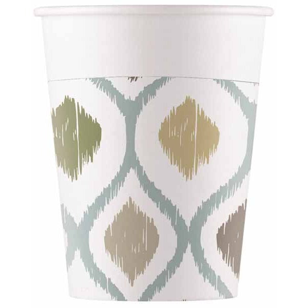 PAPER CUPS 7 OZ 8/PK BOHO CELLS