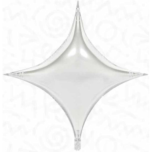 DecoChamp 18-Inch Silver Starpoint Foil Balloons, 5 Pack