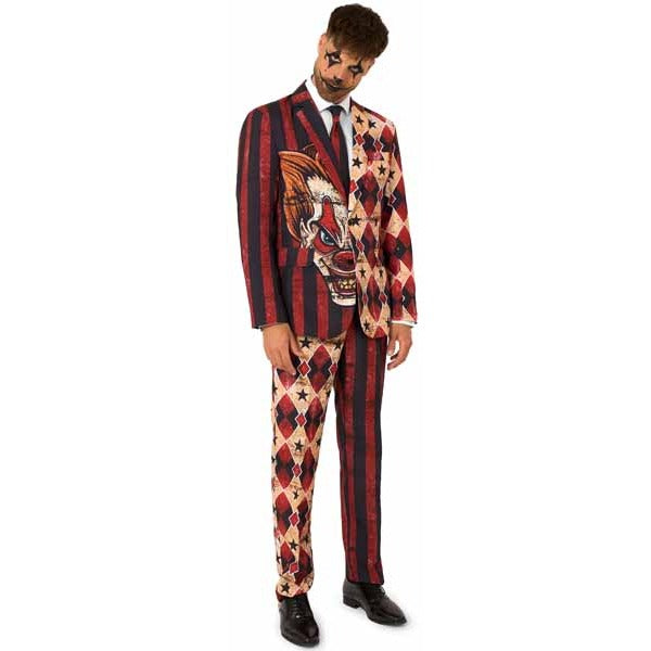 Suitmeister Men's Red Scary Clown Costume, Large