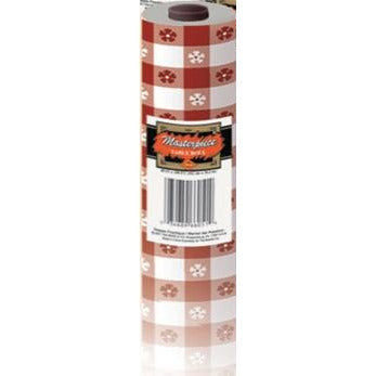 Red Gingham Plastic Table Roll