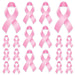 Pink Ribbon Cutouts, 20 Count in 3 Sizes