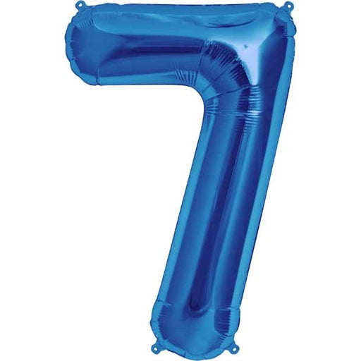 34-Inch Blue Number 7 Balloon