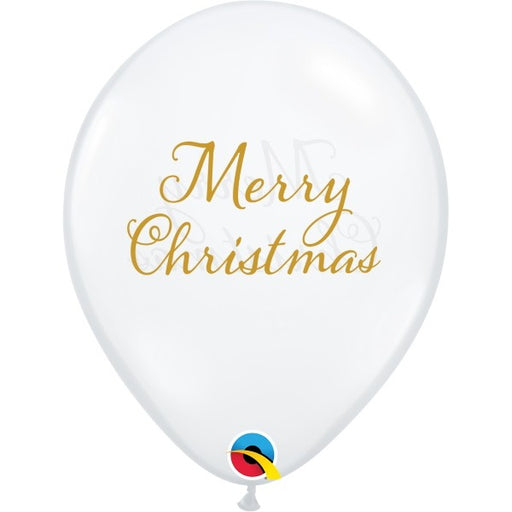 Ballons en latex « Merry Christmas » transparents, 11 pouces, paquet de 50