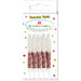 Rose Gold Spiral Birthday Candles with Holders, 10 Pack