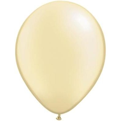 Qualatex 5 Inch Pearl Ivory Latex Balloons, 100 Count