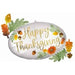 32 Inch Happy Thanksgiving Satin Oval Marquee Foil Balloon
