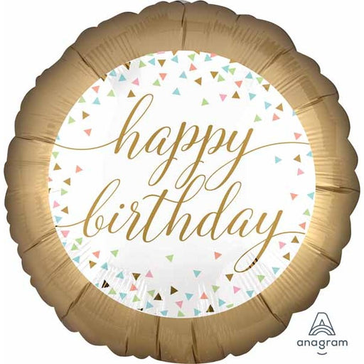 Pastel Confetti Birthday 18 Inch Round Foil Balloon