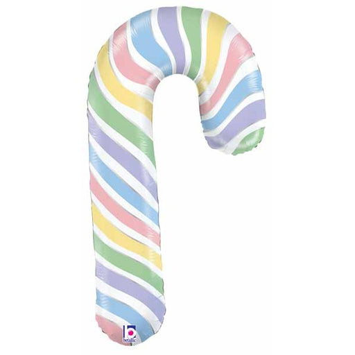 35-Inch Pastel Candy Cane Foil Balloon