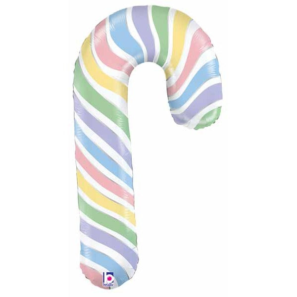 35-Inch Pastel Candy Cane Foil Balloon