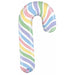 35-Inch Pastel Candy Cane Foil Balloon