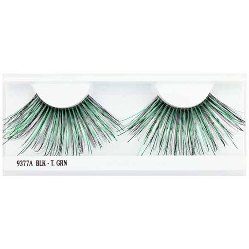 Glamour Eyez Black and Green False Eyelashes