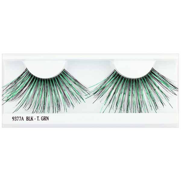 Glamour Eyez Black and Green False Eyelashes