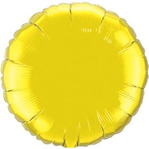 Ballon en aluminium rond jaune citrine de 18 pouces