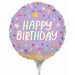 Ice Cream Happy Birthday 4-Inch Round Foil Balloon