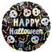 Bare Bones Halloween 18" Round Holographic Foil Balloon