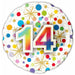 Number 14 Foil Balloon, 18 Inch