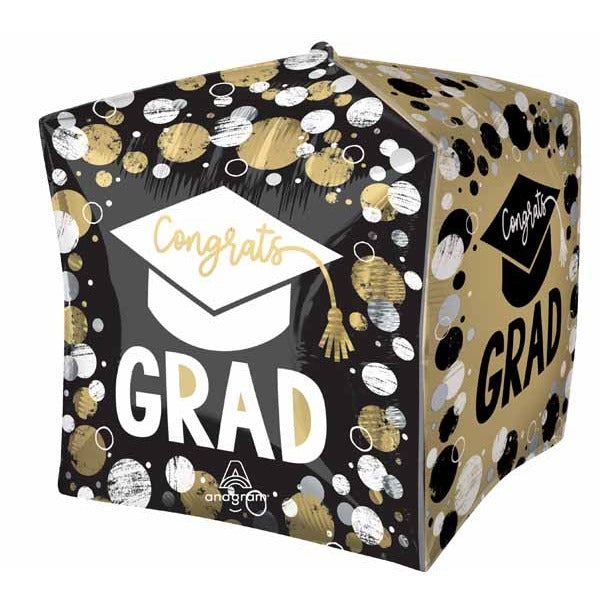 Grad Circles & Dots 15" Cubez Foil Balloon