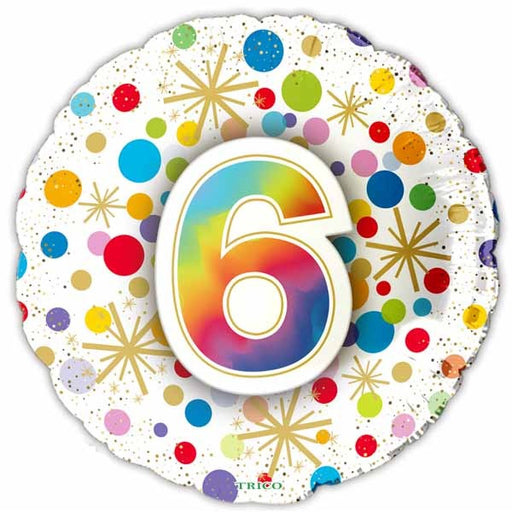 NUMBER BALLOONS "6" 18" 1/PKG