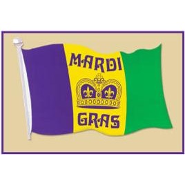 Mardi Gras Flag Cutouts