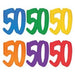 50 Glittered Birthday Streamer, 15 Inches x 7 Feet