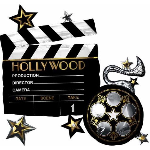 Lights Camera Action 30-Inch Shaped Foil Balloon