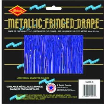 Purple Metallic Fringe Decoration, 15 Inches x 10 Feet