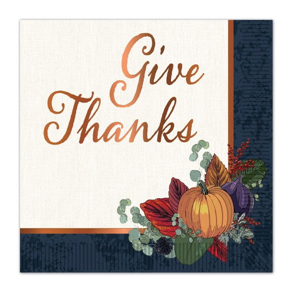 Fall Thanksgiving Luncheon Napkins, 16 Count