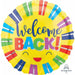 Welcome Back Stripes 18-Inch Round Foil Balloon