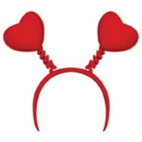 Soft-Touch Heart Boppers Headband, 1 Per Package