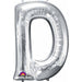 16 Inch Silver Letter D Foil Balloon