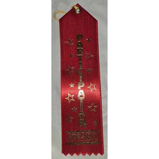 Red Participation Award Ribbon