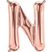 16 Inch Rose Gold Letter N Balloon