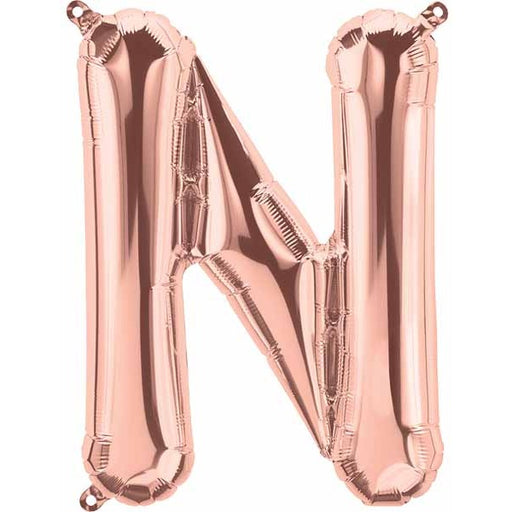 34" Rose Gold Letter N Balloon