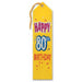 Happy 80th Birthday Award Ribbon, 2 x 8 Inches