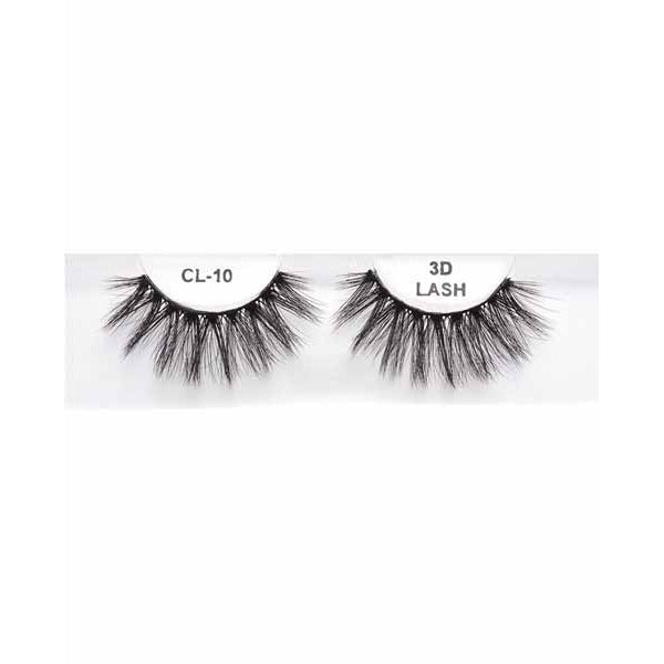 Black 3D Faux Mink Eyelashes, Style CL #10