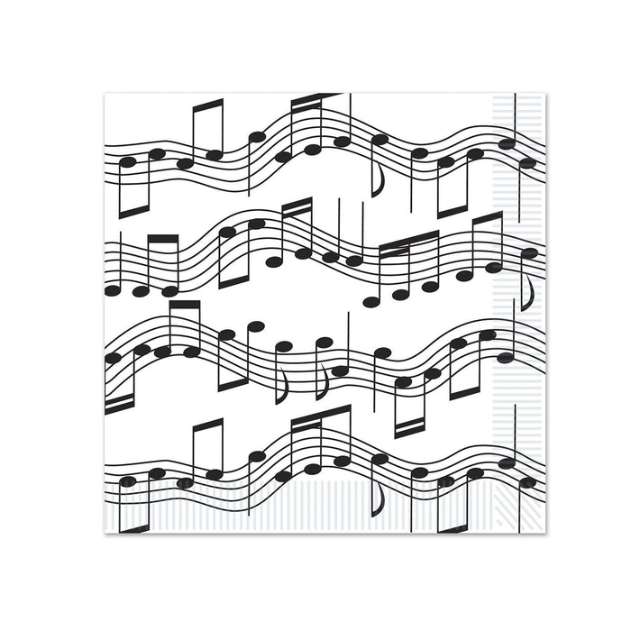 Musical Note 2-Ply Beverage Napkins, 16 Count