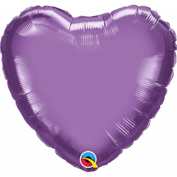 18-Inch Chrome Purple Heart Foil Balloon