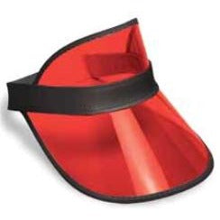 Adjustable Transparent Red Plastic Dealer Visor