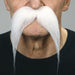 Large White Costume Moustache, 17 cm x 17 cm