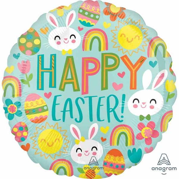 Happy Easter Icons 18" Foil Balloon